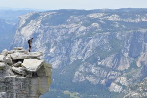 Looking Down Into A Chasm